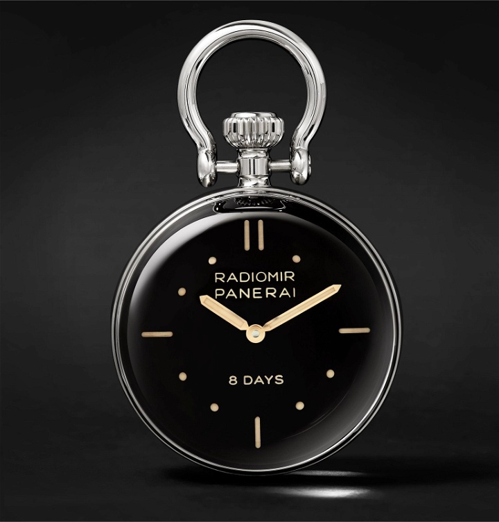 Photo: Panerai - S.L.C. Stainless Steel Table Clock - Black