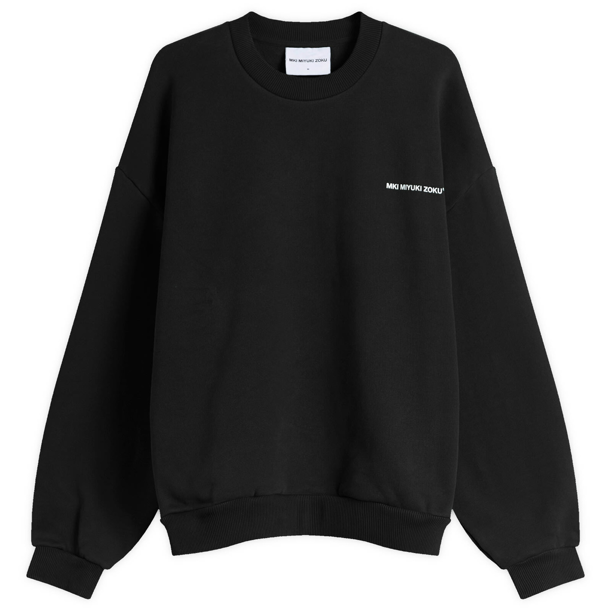 Maaashuriko MKI Men's Chunky Rib Knit Crewneck in Black MKI Miyuki-Zoku