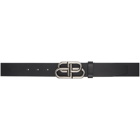 Balenciaga Black Large BB Buckle Belt