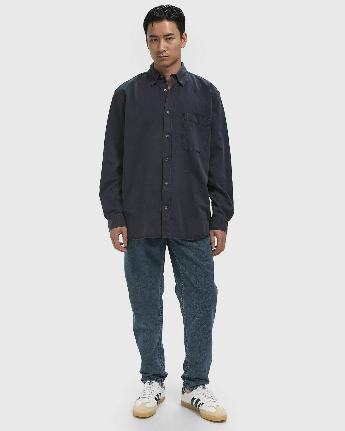 CLOSED FORMAL ARMY SHIRT Blue Mens Longsleefe