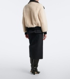 Sacai Cotton-blend zip-up midi skirt