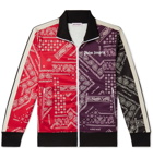 Palm Angels - Slim-Fit Webbing-Trimmed Printed Tech-Jersey Track Jacket - Multi