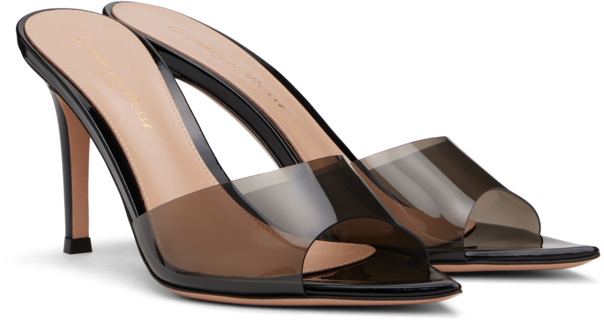 Gianvito Rossi Black Elle 85 Heeled Sandals