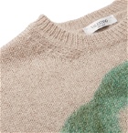 Valentino - Oversized Printed Mohair-Blend Sweater - Neutrals