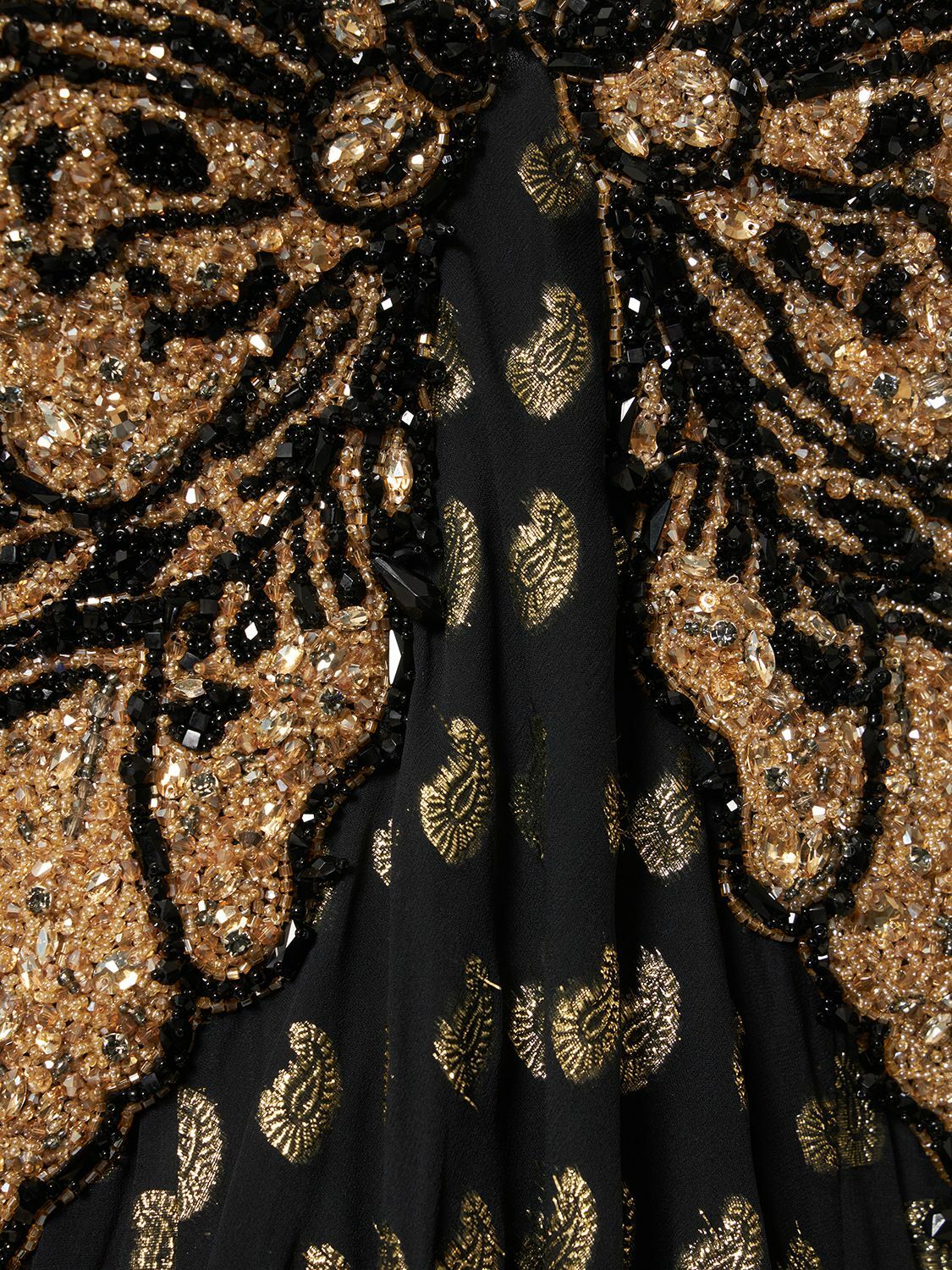 etro embroidered dress KAREN MILLEN BLACK & SILVER EMBROIDERED SLEEVELESS FIT & FLARE DRESS S –  Whispers Dress Agency main image 1