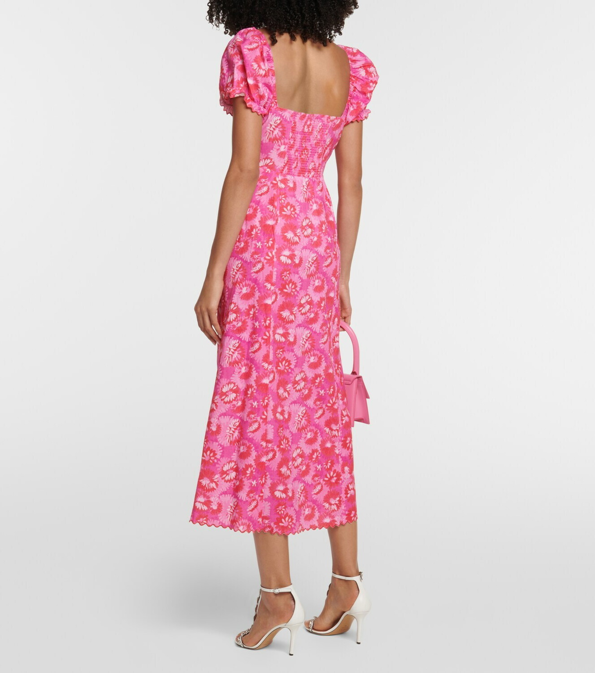 Rixo Briella printed linen-blend midi dress Rixo