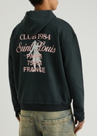 Club 1984 Patron 84 Printed Hooded Cotton Sweatshirt Black