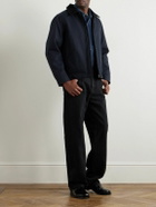 Nili Lotan - Caspian Corduroy-Trimmed Cotton-Canvas Jacket - Blue