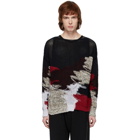 Isabel Benenato Black and Multicolor Knit Sweater