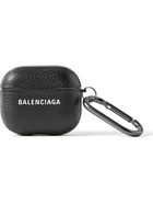 Balenciaga - Logo-Print Full-Grain Leather AirPods Pro Case