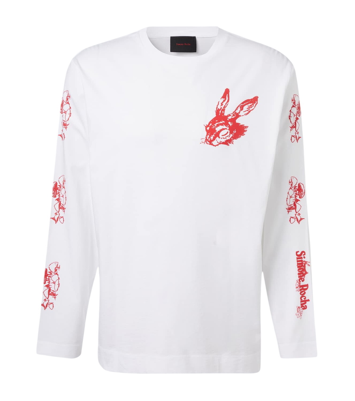 s*t様 Simone Rocha　HEART COTTON SHIRT SIMONE ROCHA Heart-Appliqué Cotton-Poplin Shirt | endource
