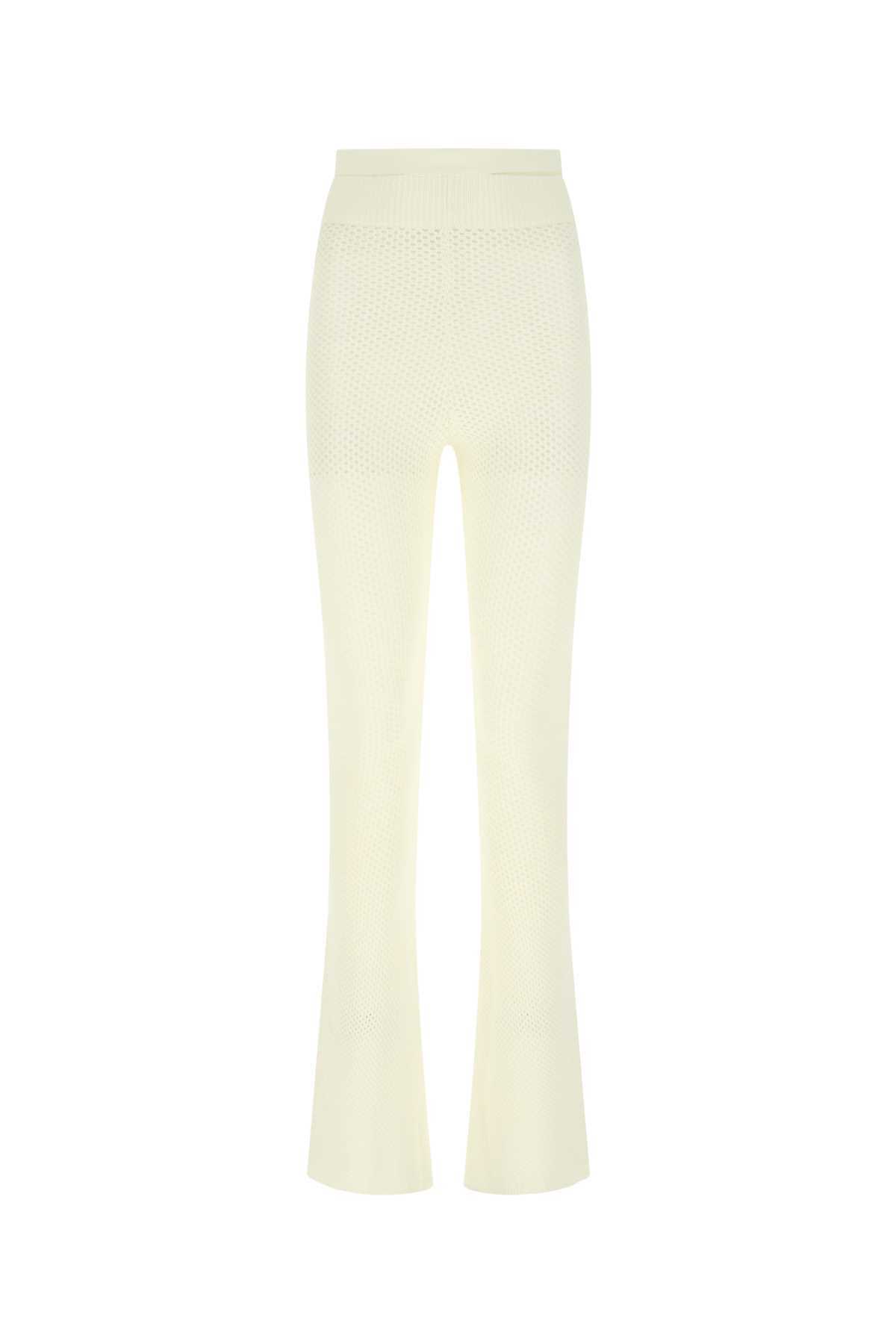 ANDREĀDAMO Ivory Stretch Viscose Blend Pant