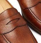 George Cleverley - Bradley Textured-Leather Penny Loafers - Brown