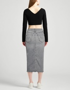 Mother Womens Denim skirt in Grey