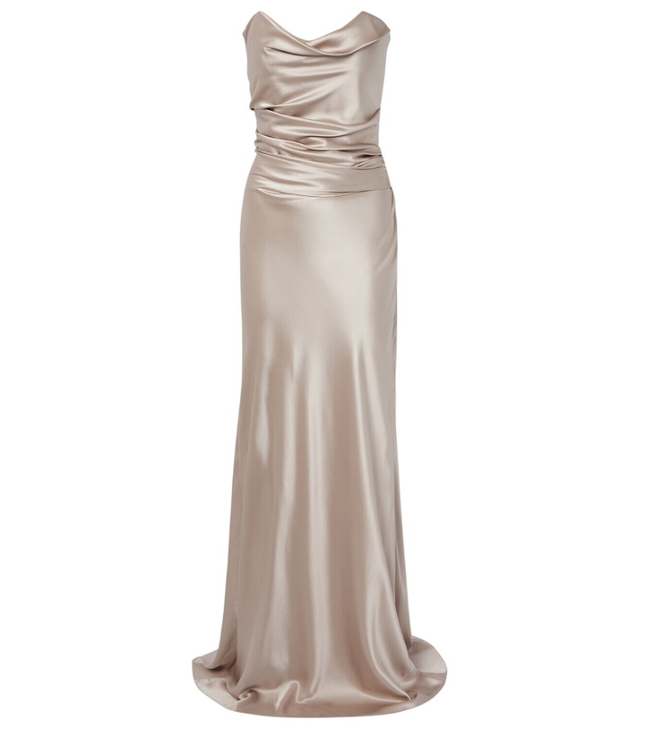 Photo: The Sei Silk satin bustier gown