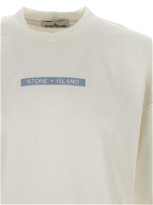 Stone Island White Logo Crewneck