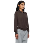 6397 Brown Long Sleeve Polo
