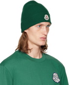 Moncler Green Rolled Brim Beanie