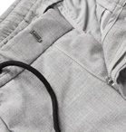 Hugo Boss - Bardon Slim-Fit Tapered Melangé Woven Drawstring Suit Trousers - Gray