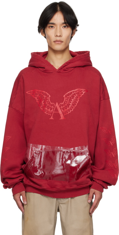 Photo: ALEXANDER DIGENOVA Red Melt Lock Logo Hoodie