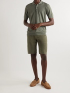 Altea - Straight-Leg Cotton, Linen and Lyocell-Blend Bermuda Shorts - Green