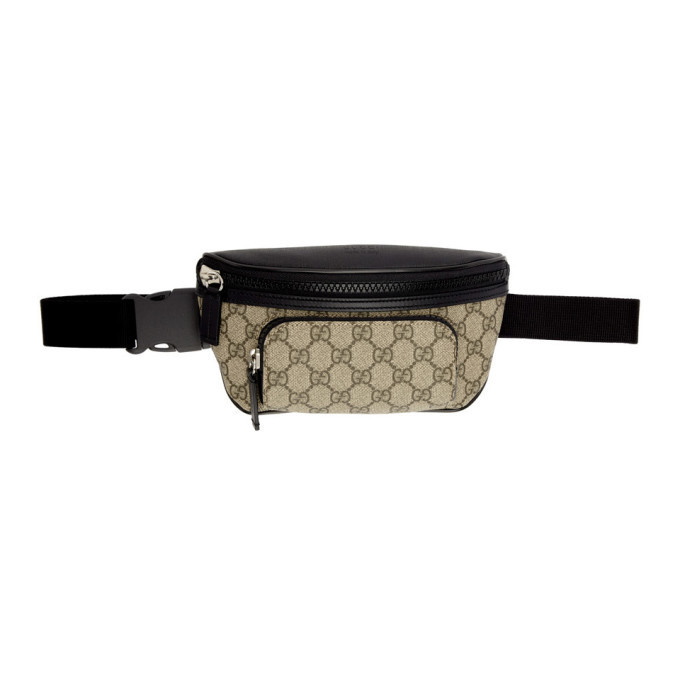Photo: Gucci Black and Beige GG Belt Bag