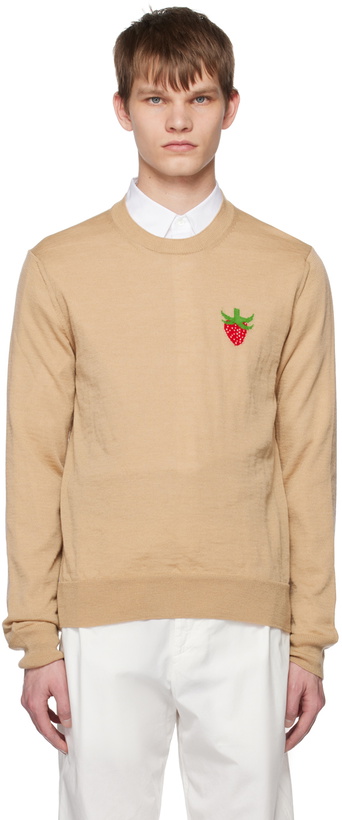 Photo: Comme des Garçons Shirt Beige Brett Westfall Edition Sweater