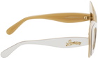LOEWE Off-White & Beige Multilayer Butterfly Sunglasses