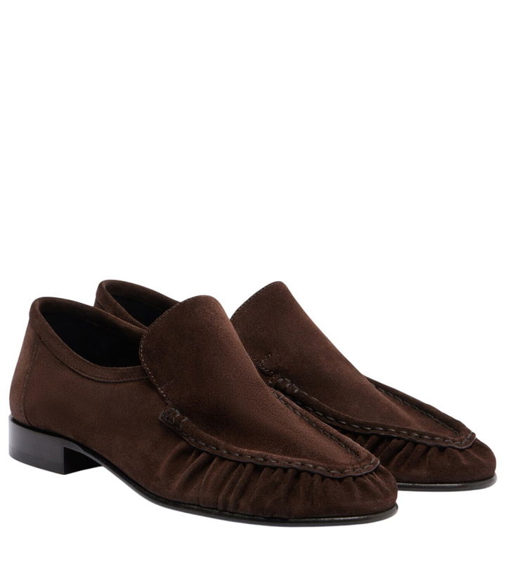 Photo: The Row Soft ruched suede loafers