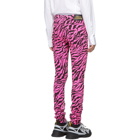 Gucci Pink and Black Zebra Skinny Jeans