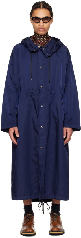Photo: Dries Van Noten Blue Garment-Dyed Coat