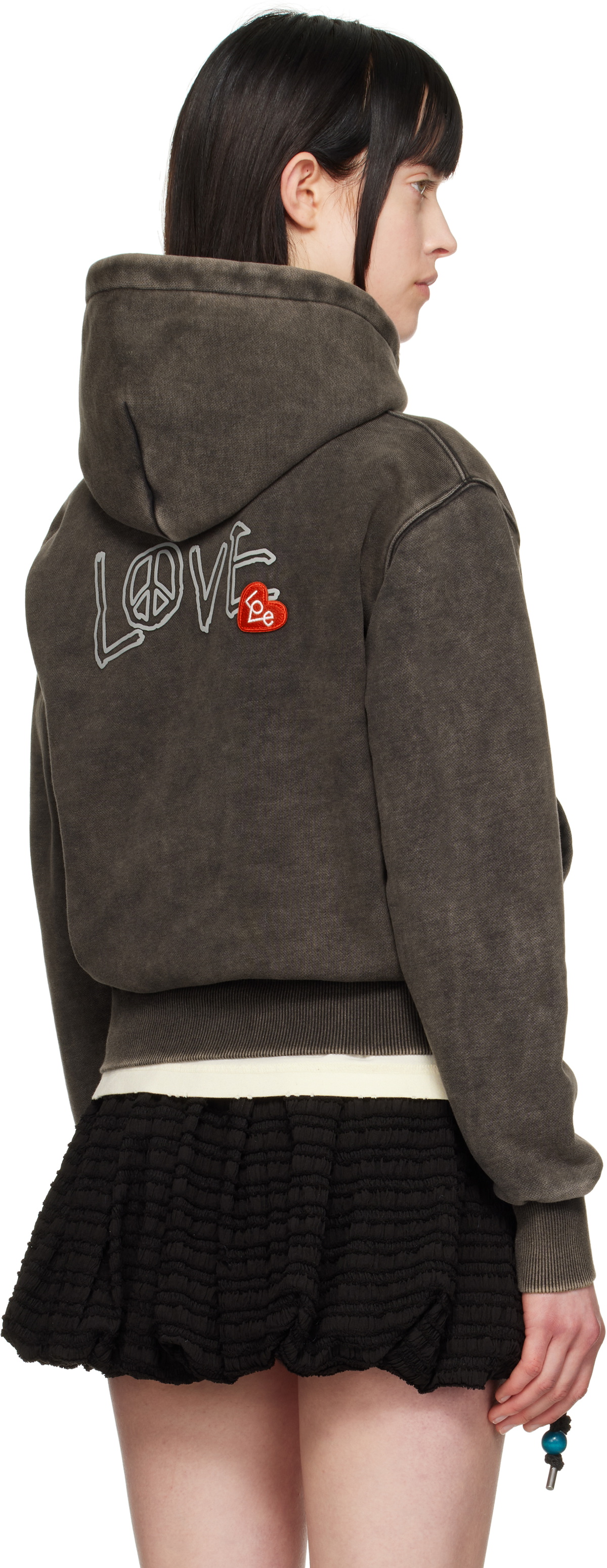 Andersson Bell Black 'Love' Dyed Hoodie