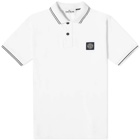 Stone Island Men's Patch Polo Shirt in White