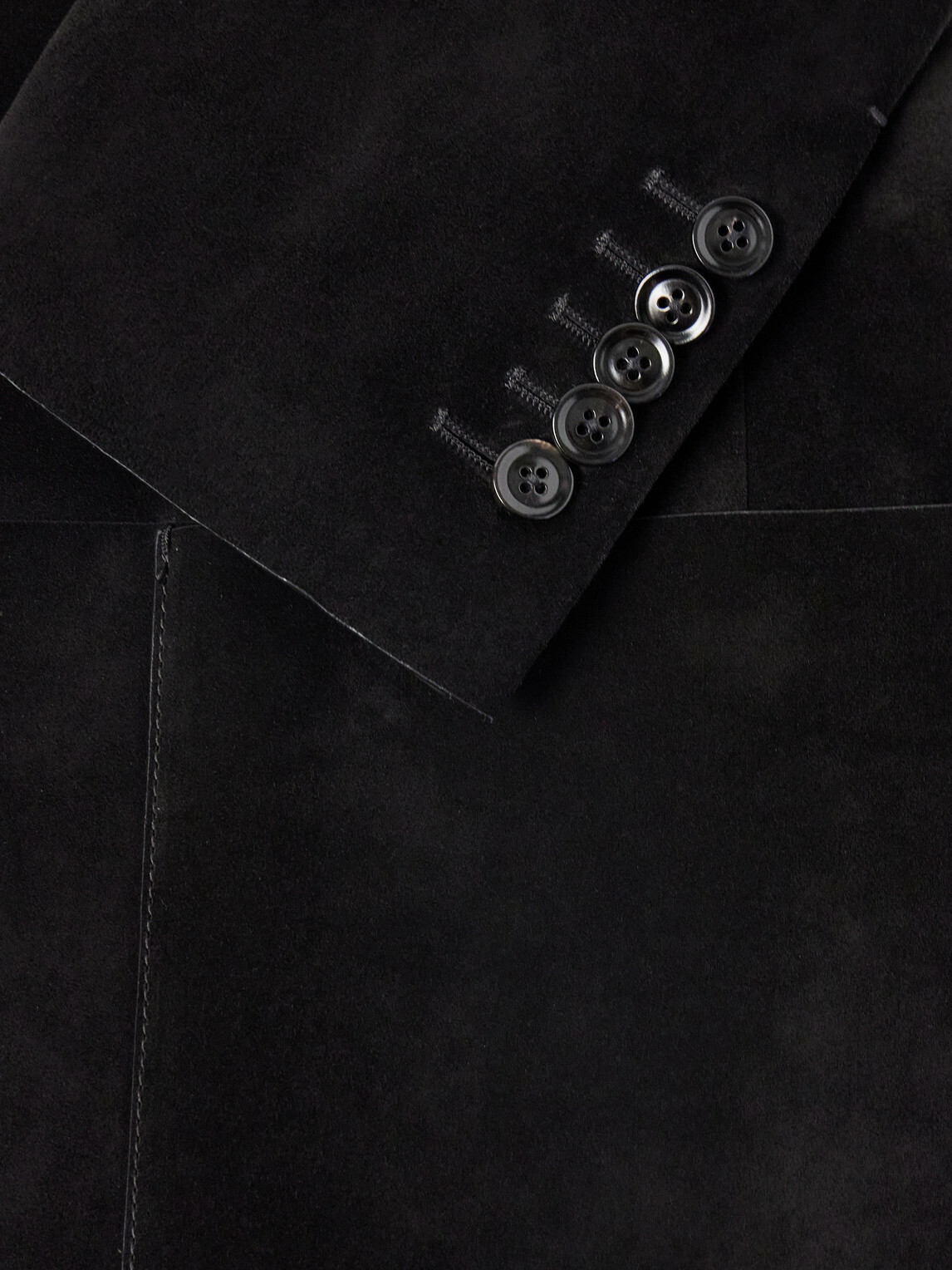 TOM FORD - Panelled Suede Blazer - Black