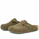 Birkenstock Boston in Thyme Suede