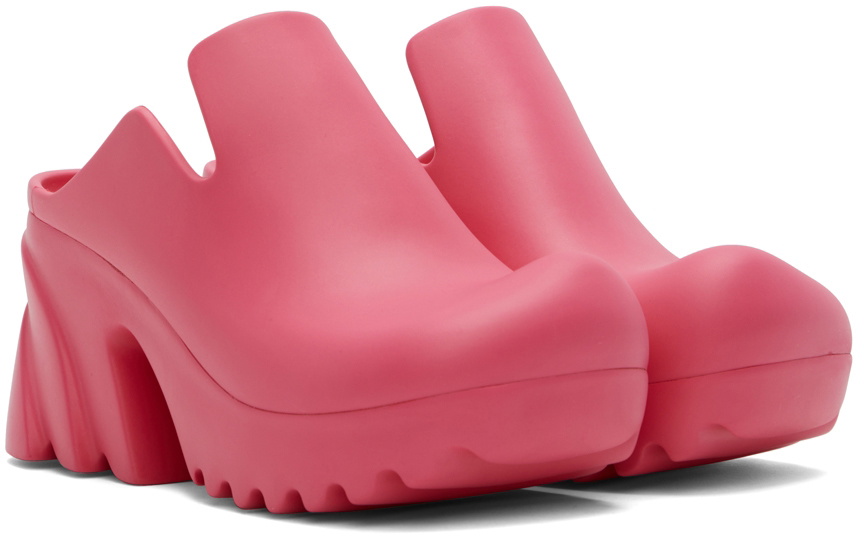 Bottega Veneta Pink Rubber Flash Clogs