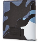 Valentino - Valentino Garavani Camouflage-Print Leather and Canvas Wallet - Men - Blue