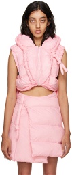 Ottolinger Pink Hooded Puffer Vest