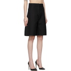 Valentino Black Gabardine Bermuda Shorts