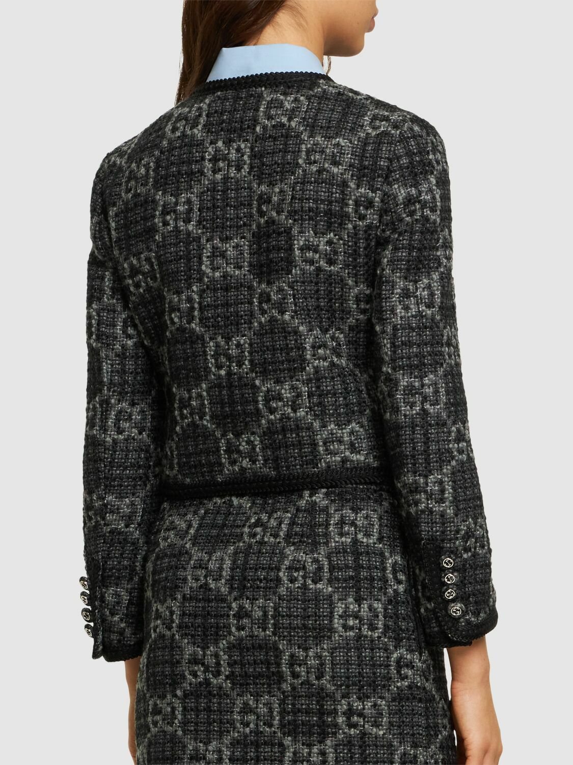 GUCCI - Gg Wool Blend Tweed Jacket