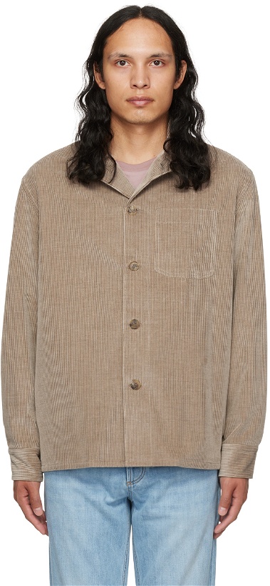 Photo: Brioni Taupe Cotton Shirt