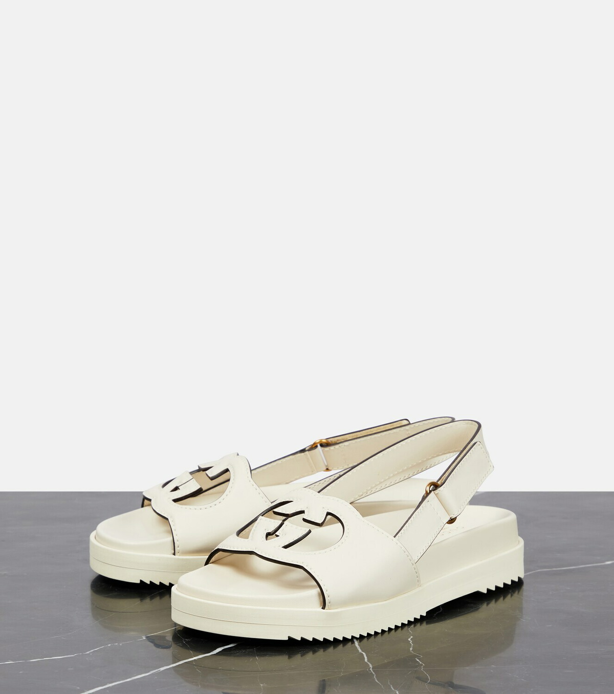 Gucci Interlocking G cutout leather sandals Gucci