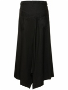 YOHJI YAMAMOTO - Wide Structured Twill Midi Skirt