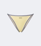 Versace Greca embroidered bikini bottoms