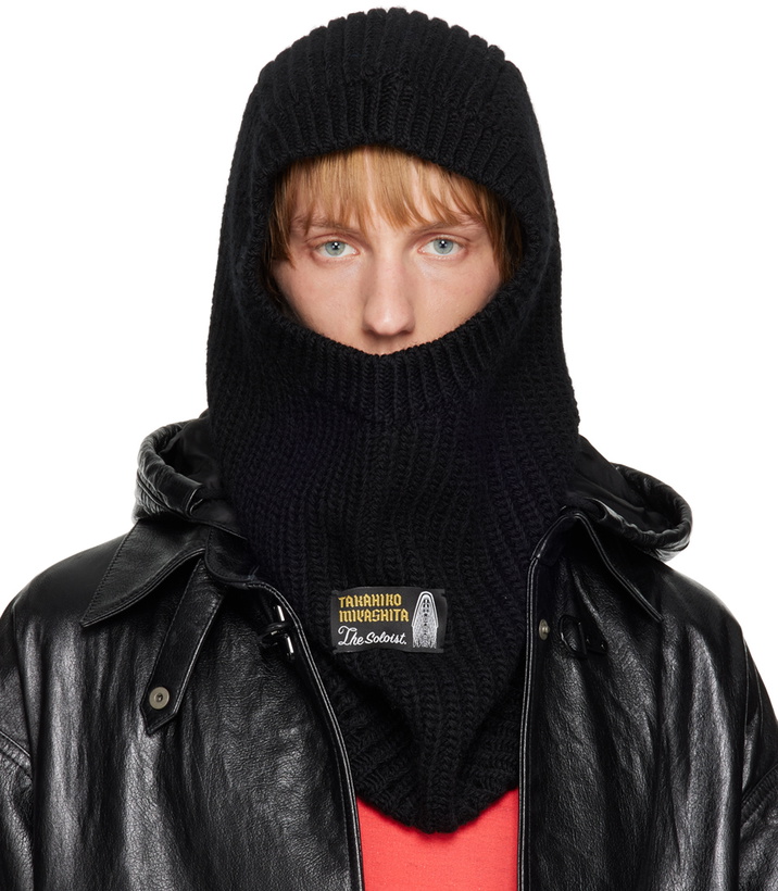 TAKAHIROMIYASHITA TheSoloist. Black Lambswool Huge Balaclava 