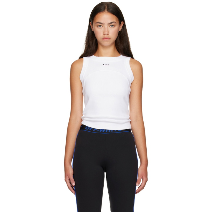 Photo: Off-White White 'Off' Stamp Round Tank Top