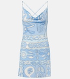 Pucci Angoli draped satin jersey minidress