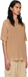 ANDREĀDAMO SSENSE Exclusive Brown Viscose Polo