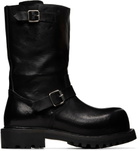 A DICIANNOVEVENTITRE Black Octa Moto Boots