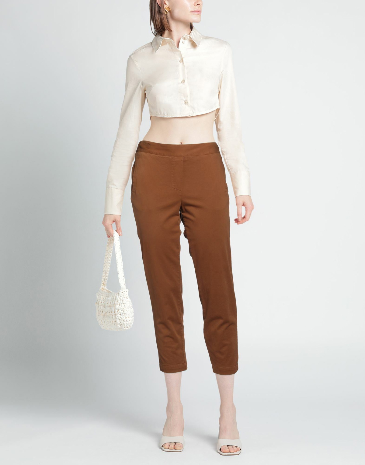 Alessia Santi Womens Pants Camel